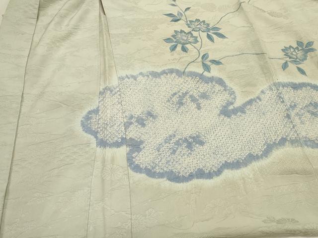 平和屋着物＃羽織　絞り　刺繍　雲取り枝花文　正絹　逸品　未使用　CABJ5314in