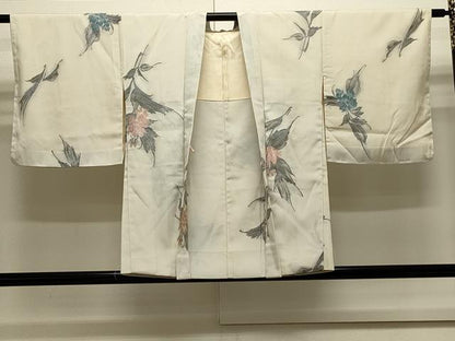 平和屋着物＃羽織　草花文　正絹　逸品　CABJ5317in