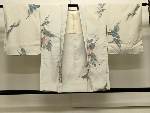 平和屋着物＃羽織　草花文　正絹　逸品　CABJ5317in