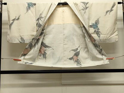 平和屋着物＃羽織　草花文　正絹　逸品　CABJ5317in