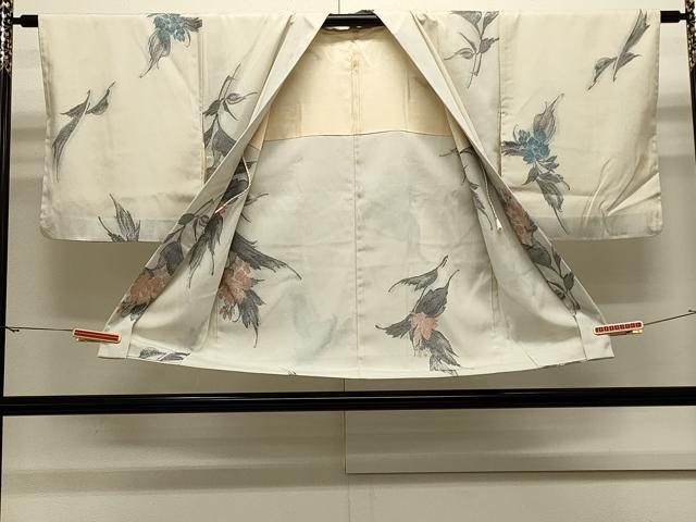 平和屋着物＃羽織　草花文　正絹　逸品　CABJ5317in
