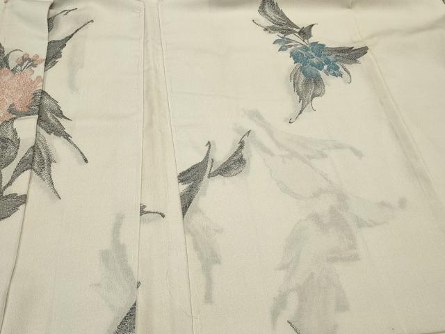 平和屋着物＃羽織　草花文　正絹　逸品　CABJ5317in