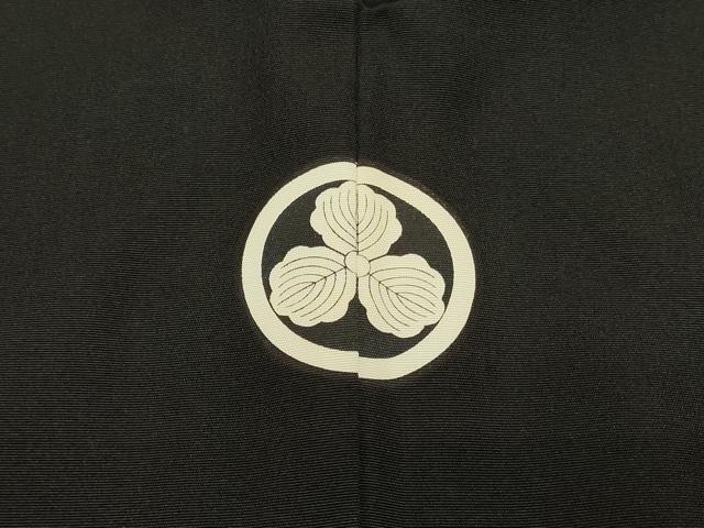 平和屋着物＃男性　羽織　黒紋付き　正絹　逸品　CABJ5318in