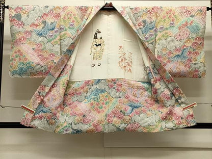 平和屋着物＃名門　藤娘きぬたや・総絞り　羽織　遠山花鳥文　正絹　逸品　CABJ5320in