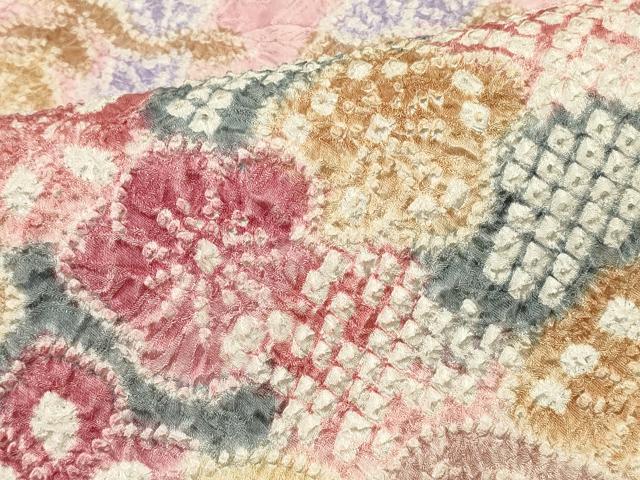 平和屋着物＃名門　藤娘きぬたや・総絞り　羽織　遠山花鳥文　正絹　逸品　CABJ5320in