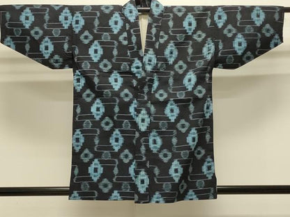 平和屋着物＃羽織　久留米絣　単衣　幾何学文様　綿　逸品　CABJ5321in