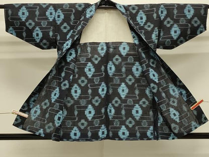 平和屋着物＃羽織　久留米絣　単衣　幾何学文様　綿　逸品　CABJ5321in