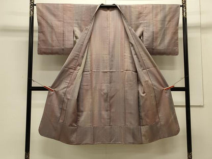 平和屋着物＃道行コート　単衣　間道　暈し染め　ロング丈　正絹　逸品　CABJ5322in