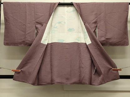 平和屋着物＃道行コート　地紋起こし　吹き寄せ文　正絹　逸品　未使用　CABJ5324in