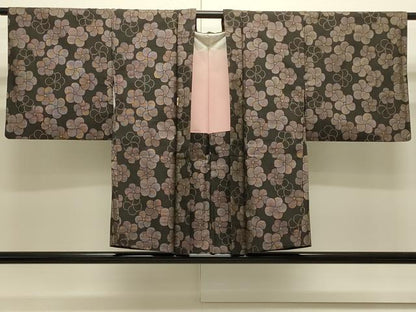 平和屋着物＃本場大島紬　羽織　9マルキ　花づくし　ますいわ屋扱い　正絹　逸品　CABJ5325in