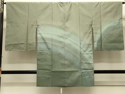 平和屋着物＃本場染大島紬　道行コート　霞文　暈し染め　ロング丈　正絹　逸品　未使用　CABJ5327in