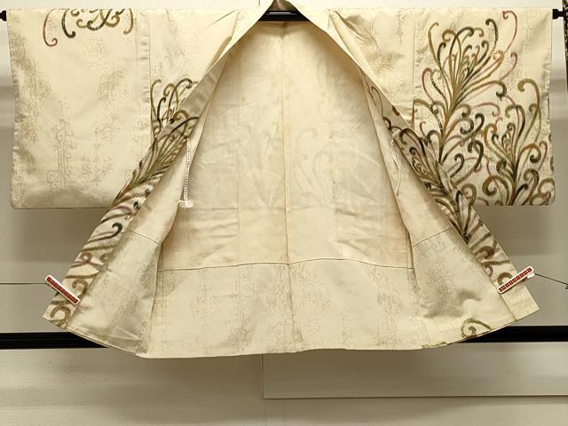 平和屋着物＃羽織　寿光織　唐草文　金糸　正絹　逸品　CABJ5328in