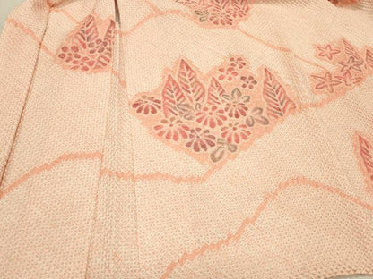 平和屋着物＃羽織　総絞り　遠山草花文　正絹　逸品　未使用　CABJ5329in