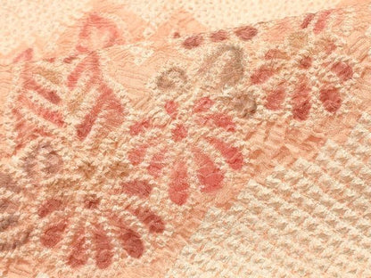 平和屋着物＃羽織　総絞り　遠山草花文　正絹　逸品　未使用　CABJ5329in