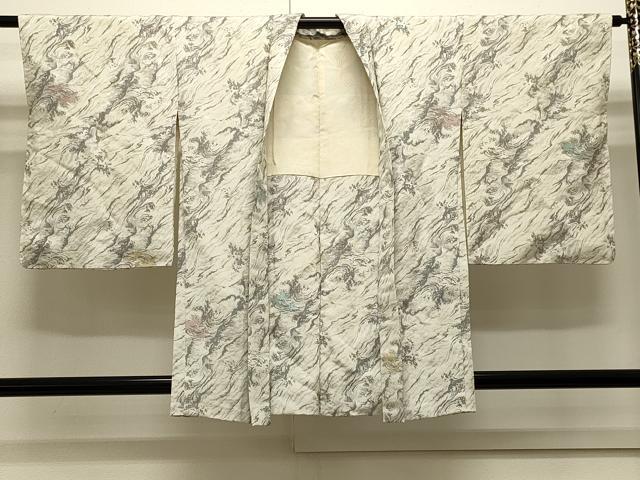 平和屋着物＃羽織　寿光織　立波文　金糸　正絹　逸品　CABJ5330in