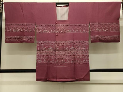 平和屋着物＃道行コート　壁画文様　正絹　逸品　CABJ5336in