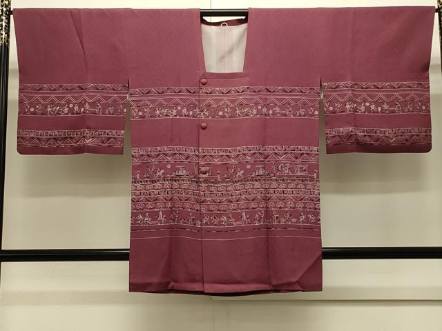 平和屋着物＃道行コート　壁画文様　正絹　逸品　CABJ5336in