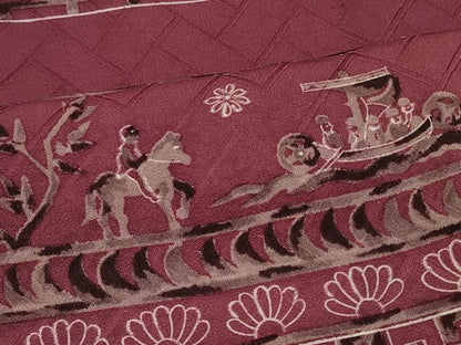 平和屋着物＃道行コート　壁画文様　正絹　逸品　CABJ5336in