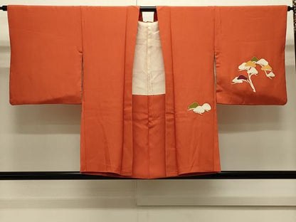 平和屋着物＃羽織　駒刺繍　枝松文　金彩　正絹　逸品　CABJ5340in