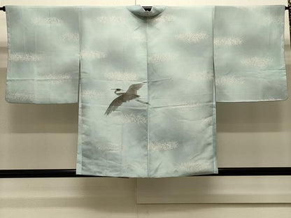 平和屋着物＃羽織　鷺　暈し染め　正絹　逸品　CABJ5344in