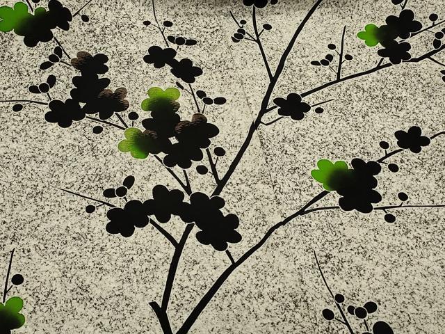 平和屋着物＃羽織　枝梅文　たたき染め　金糸　正絹　逸品　CABJ5345in