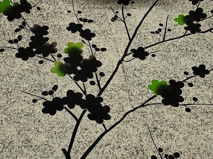 平和屋着物＃羽織　枝梅文　たたき染め　金糸　正絹　逸品　CABJ5345in