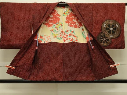 平和屋着物＃羽織　絞り　源氏車文　銀彩　正絹　逸品　CABJ5346in
