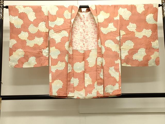 平和屋着物＃羽織　地紋起こし　菊づくし　正絹　逸品　未使用　CABJ5348in