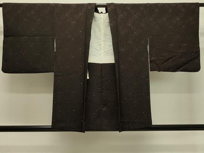 平和屋着物＃羽織　菊づくし　黒地　金糸　正絹　逸品　CABJ5355in