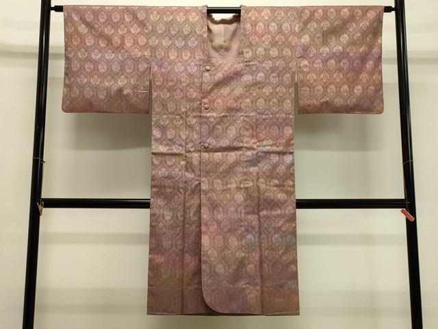 平和屋着物＃道行コート　リバーシブル　鳥獣文　ロング丈　正絹　逸品　CABJ5366in