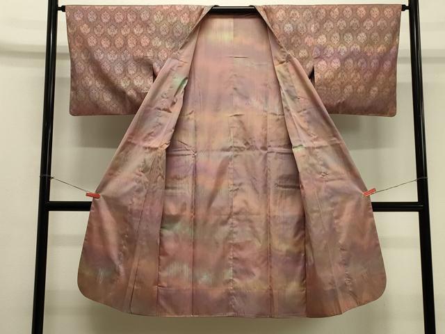 平和屋着物＃道行コート　リバーシブル　鳥獣文　ロング丈　正絹　逸品　CABJ5366in