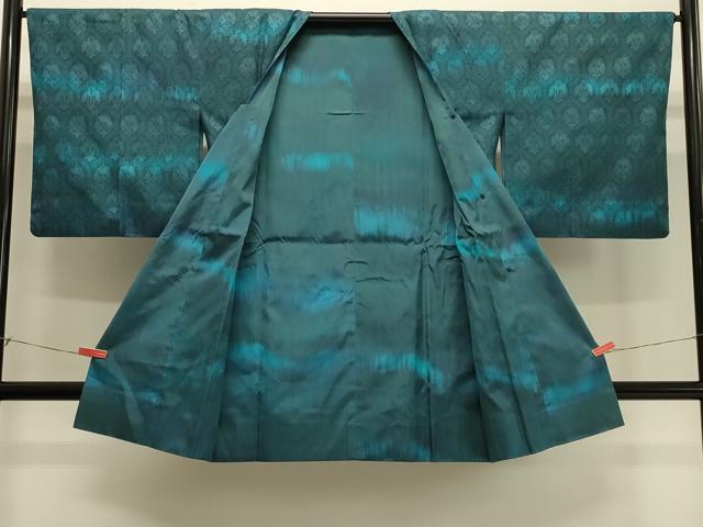 平和屋着物＃道行コート　リバーシブル　鳥獣文　ショール付き　ロング丈　正絹　逸品　CABJ5367in