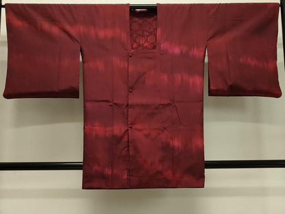 平和屋着物＃道行コート　リバーシブル　牡丹唐草文　正絹　逸品　CABJ5369in