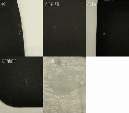 平和屋着物＃羽織　寿光織　風景文　黒地　金銀糸　正絹　逸品　CABJ5377in