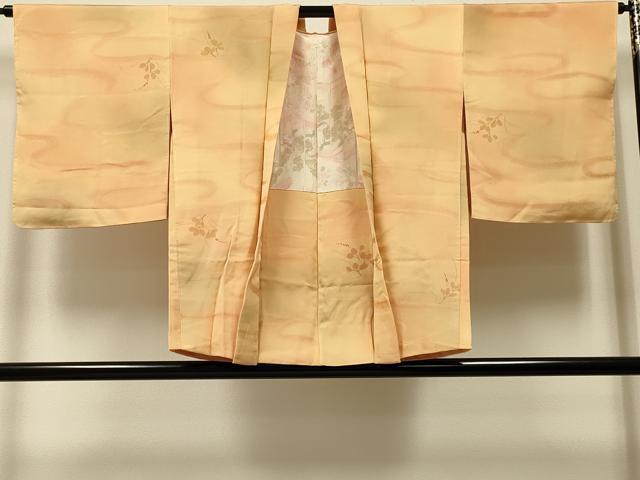 平和屋着物＃羽織　地紋起こし　流水枝葉文　暈し染め　正絹　逸品　未使用　CABJ5387in