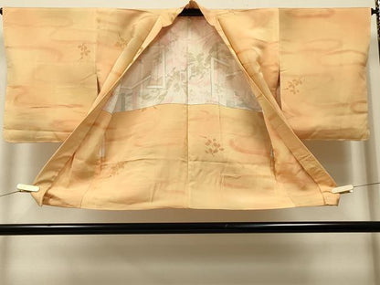 平和屋着物＃羽織　地紋起こし　流水枝葉文　暈し染め　正絹　逸品　未使用　CABJ5387in