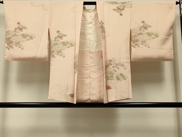 平和屋着物＃羽織　寿光織　雲重ね菊文　金糸　正絹　逸品　CABJ5392in