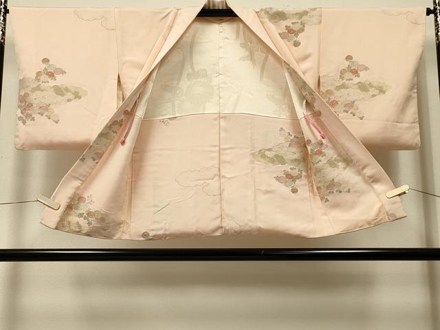 平和屋着物＃羽織　寿光織　雲重ね菊文　金糸　正絹　逸品　CABJ5392in
