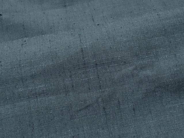 平和屋着物＃男性　羽織　紬地　青鈍色　キングサイズ　正絹　逸品　CABJ5404in