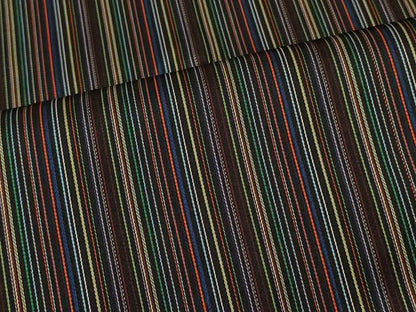 平和屋着物＃道行コート　単衣　縞　ロング丈　正絹　逸品　CABJ5406in