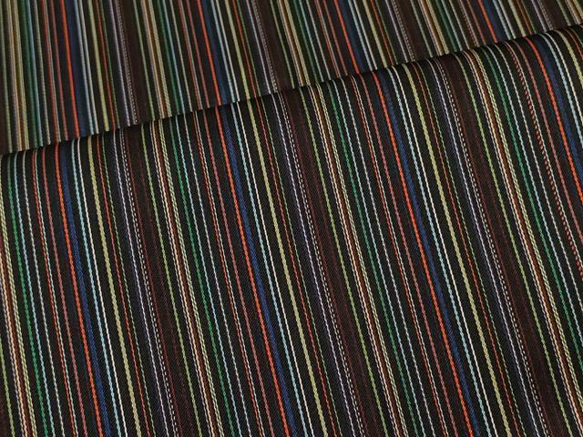 平和屋着物＃道行コート　単衣　縞　ロング丈　正絹　逸品　CABJ5406in