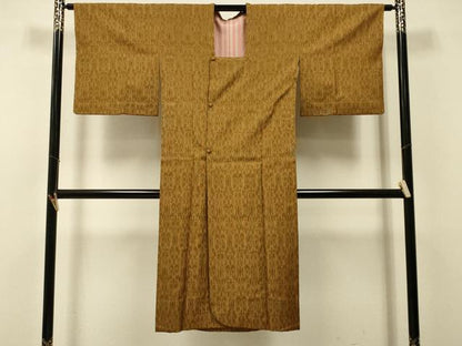 平和屋着物＃道行コート　太子間道　ロング丈　正絹　逸品　CABJ5410in
