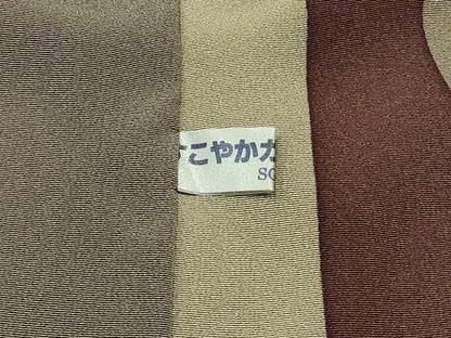 平和屋着物＃道中着　変わり間道　ロング丈　正絹　逸品　CABJ5414in