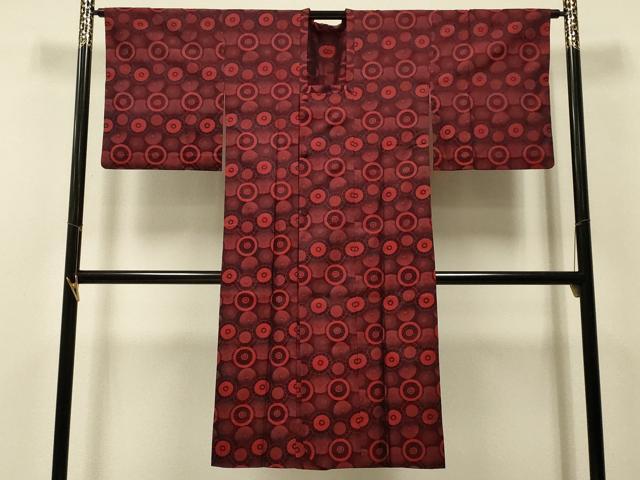 平和屋着物＃道行コート　雨コート　単衣　番傘　ロング丈　正絹　逸品　CABJ5415in