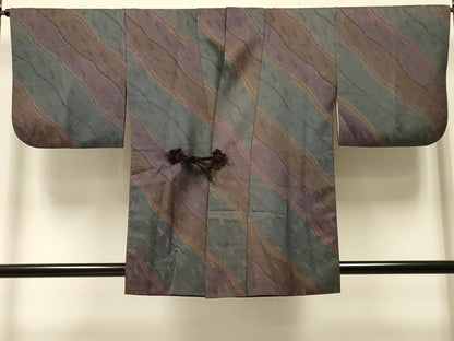 平和屋着物＃道中着　流線文　正絹　逸品　CABJ5419in