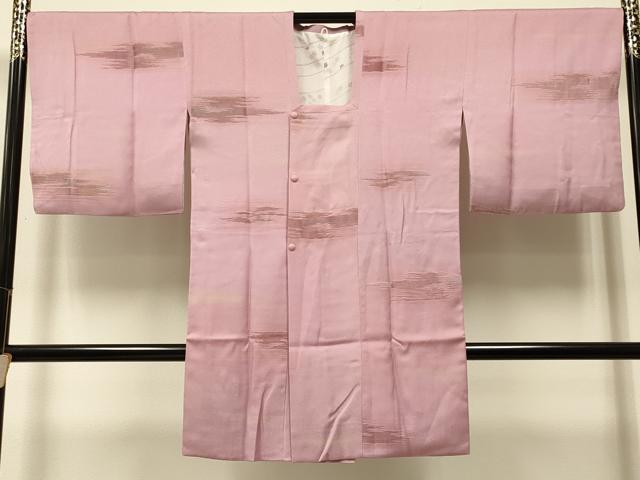 平和屋着物＃道行コート　モール　霞文　ロング丈　正絹　逸品　CABJ5420in