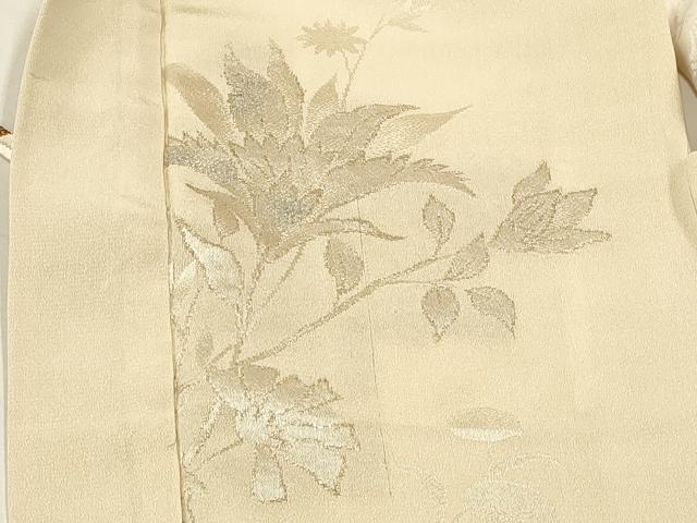 平和屋着物＃羽織　寿光織　草花文　金銀糸　正絹　逸品　CABJ5424in