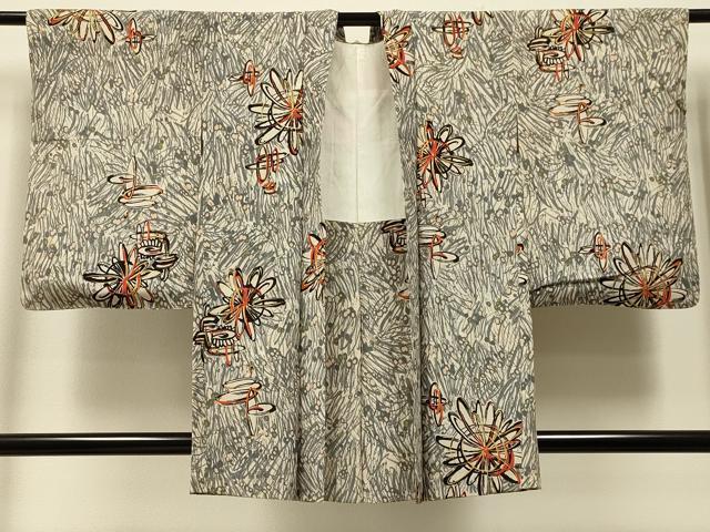 平和屋着物＃羽織　抽象文様　金彩　正絹　逸品　CABJ5426in