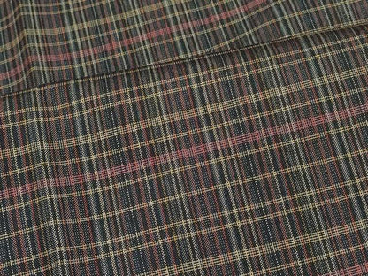 平和屋着物＃本場縞大島紬　道行コート　単衣　格子　高島屋扱い　ロング丈　正絹　逸品　CABJ5430in