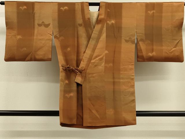 平和屋着物＃道中着　枝花間道地紋　暈し染め　正絹　逸品　CABJ5433in